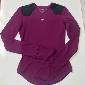Womens Cycling Long Sleeve Shirt Purple Size XS